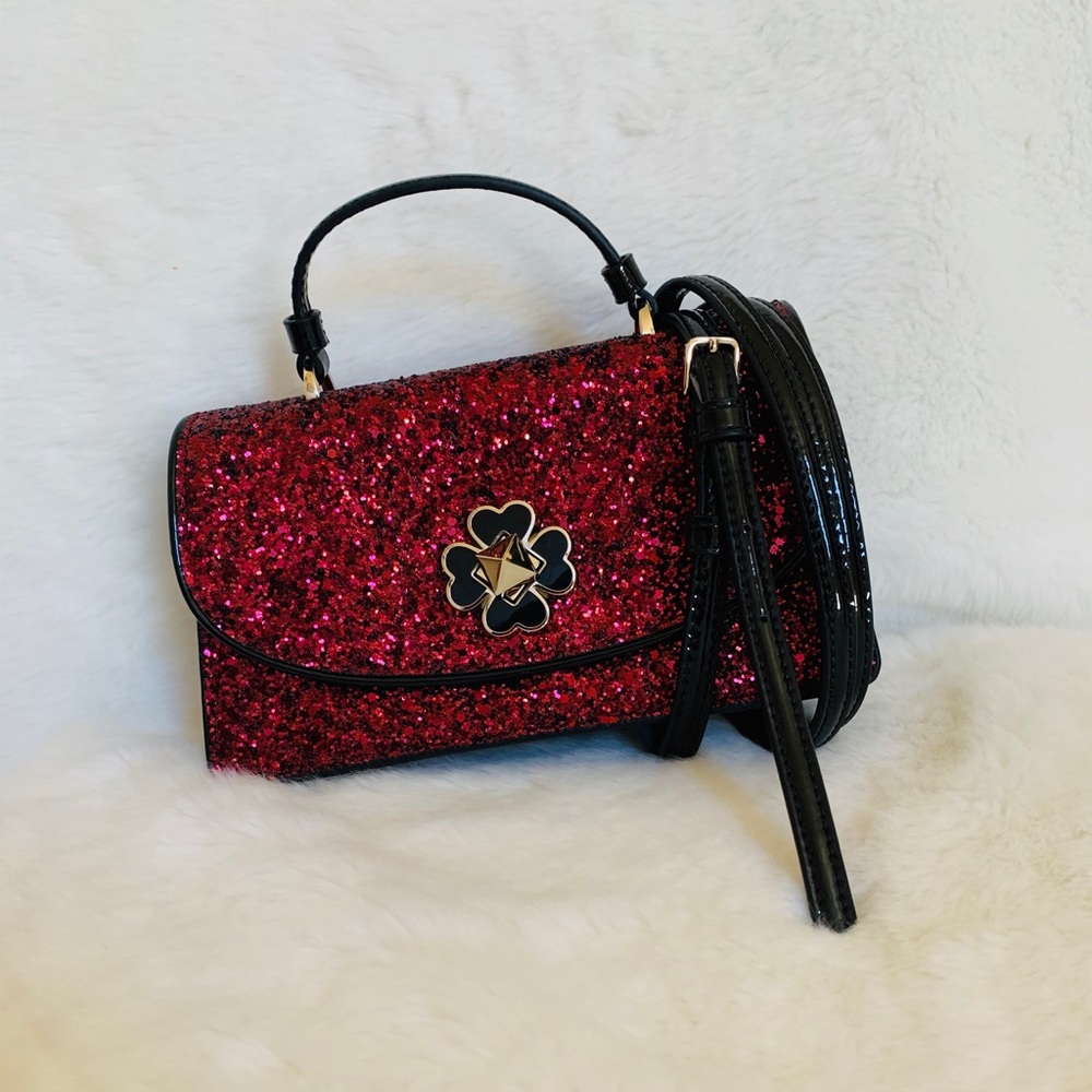 Kate Spade odette glitter mini top handle Xbody